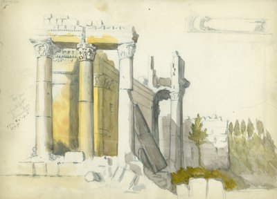 Temple de Jupiter, Baalbeck - Claude Conder